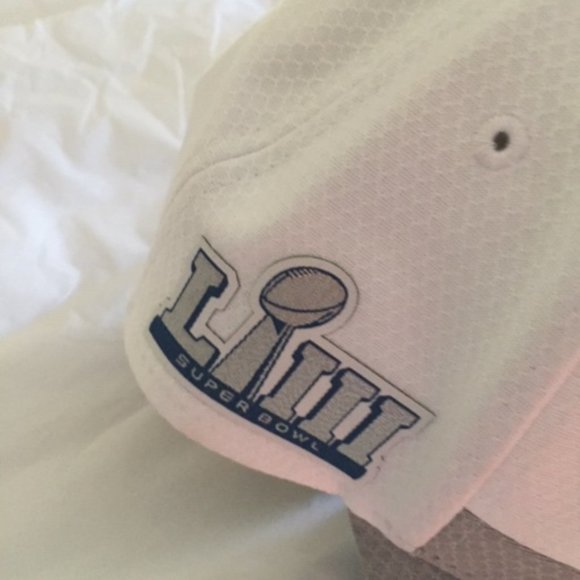 New England Patriots Super Bowl LIII Champions Baseball Hat w/Stickers & Price - Picture 3 of 6